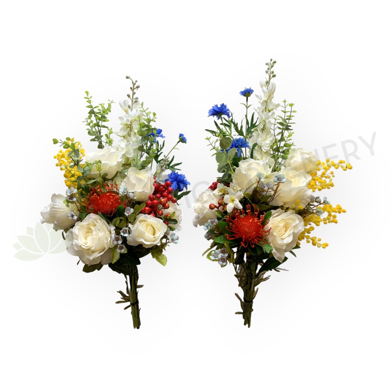 Cemetery Flowers (Roses with Natives) 50 x 30 cm – SYM0053