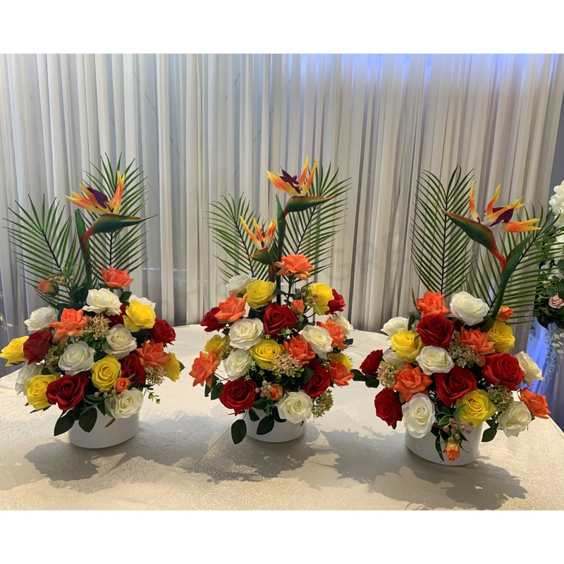 FA1137 – Colourful Flower Arrangement 65cm tall (for Church Podium)