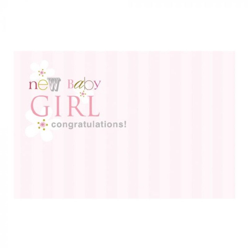 50 Florist Cards New Baby Girl – Congratulations!