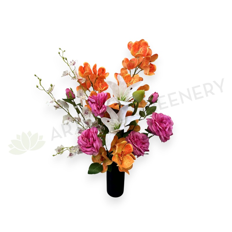 Cemetery / Mausoleum Flowers (Orchid & Lily) 40 x 20 cm – SYM0066