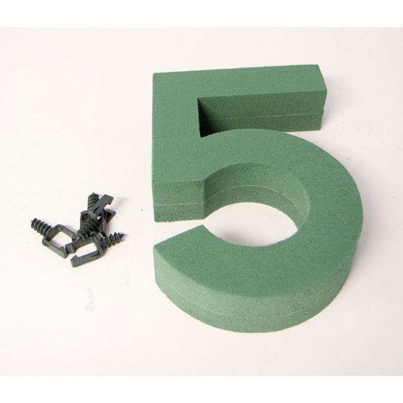 Oasis Floral Foam Number with Clips 5
