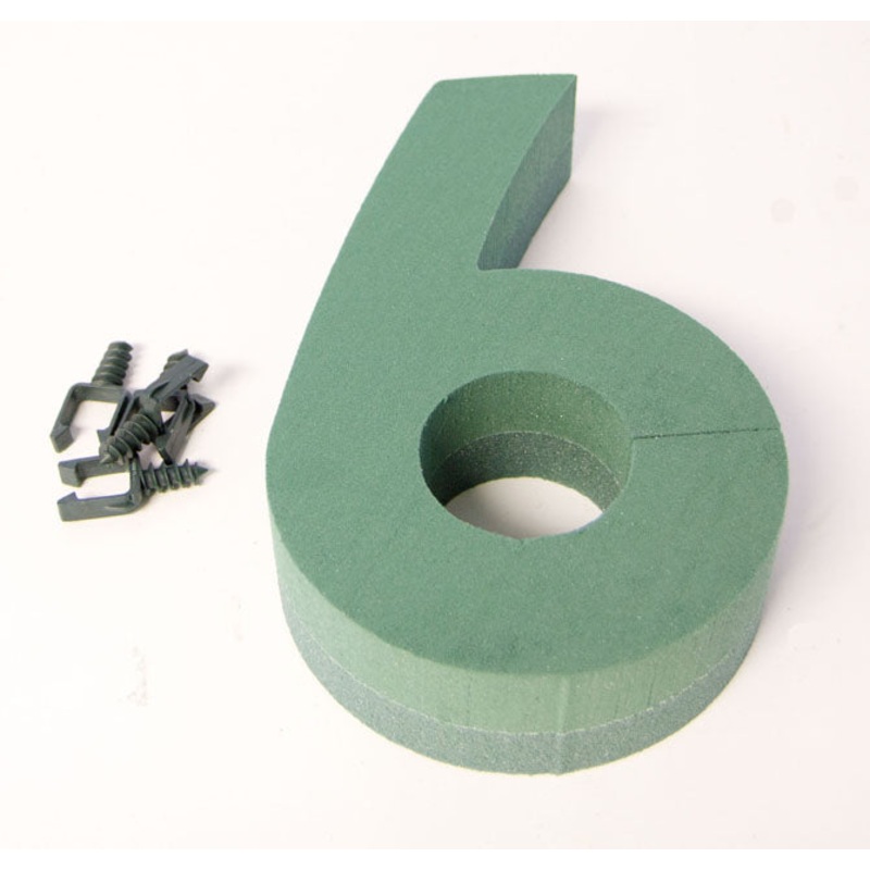 Oasis Floral Foam Number with Clips 6