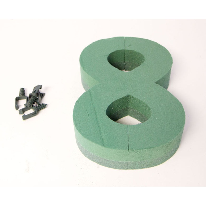 Oasis Floral Foam Number with Clips 8