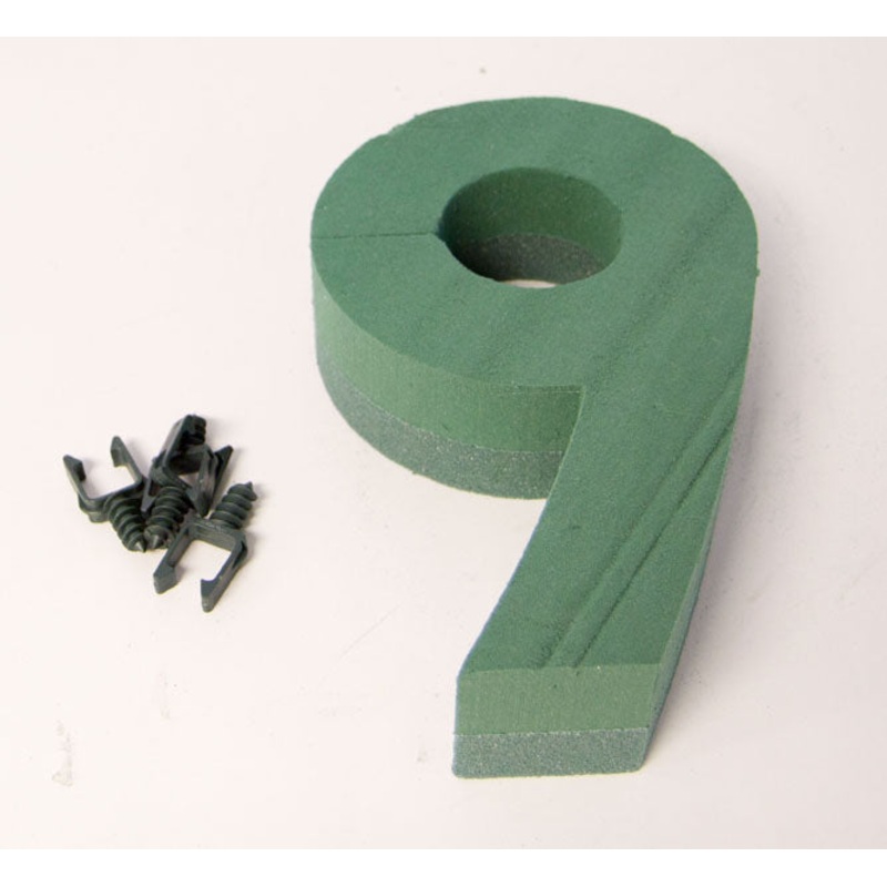 Oasis Floral Foam Number with Clips 9