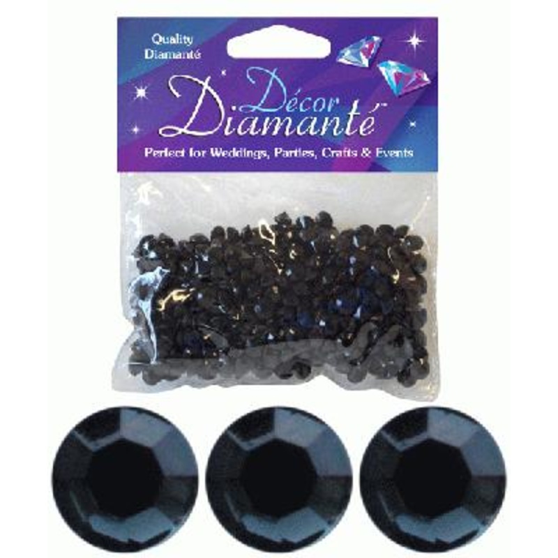 28g of Black Diamante Table Scatters