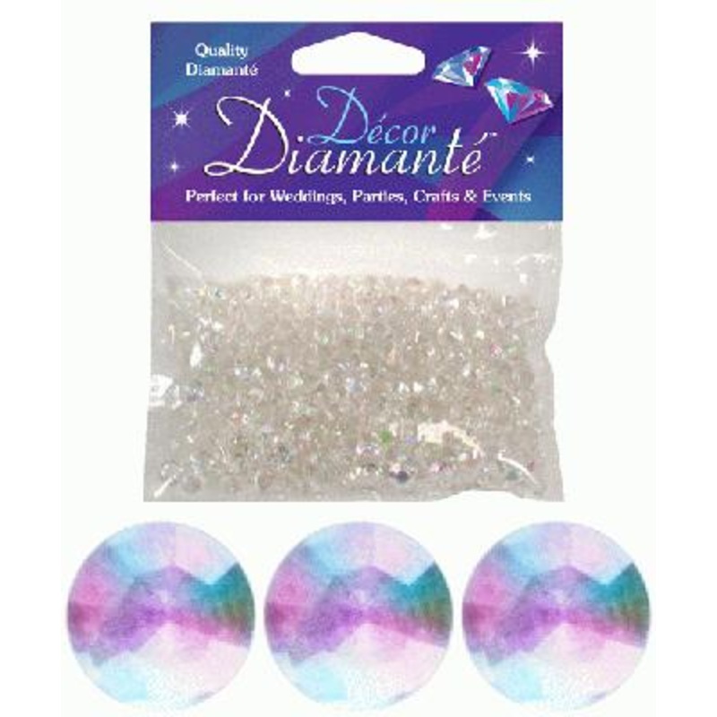 28g of Iridescent Diamante Table Scatters