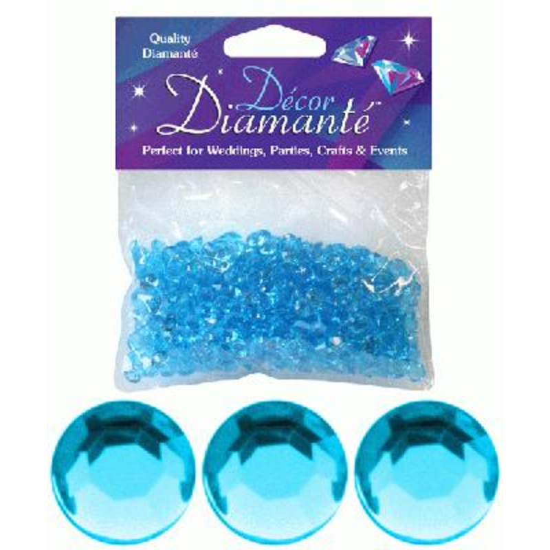 28g of Pearl Blue Diamante Table Scatters