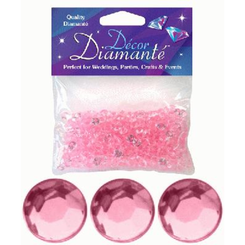 28g of Pearl Pink Diamante Table Scatters