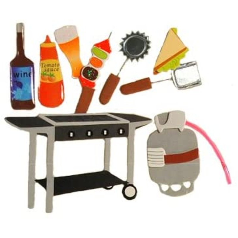 BBQ Card Craft Topper embellishments