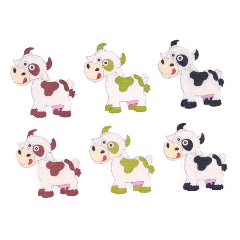Craft Embellishments Cows –  Pack of 6