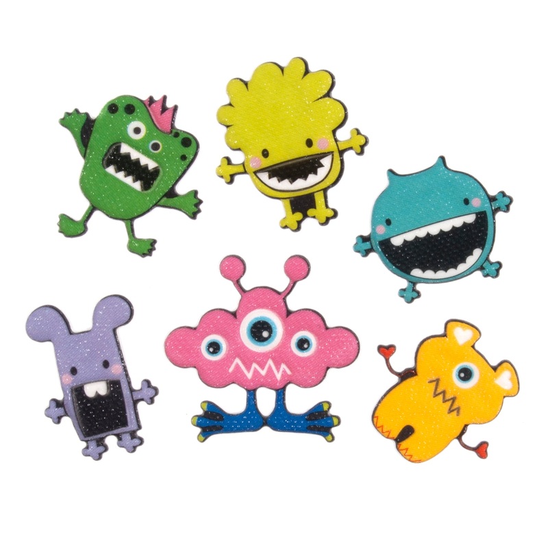 Craft Embellishments Little Monster – Pack of 6