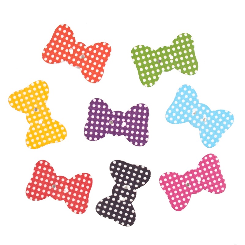 Craft Embellishments Polka Dot Bow Ties –  Pack of 10