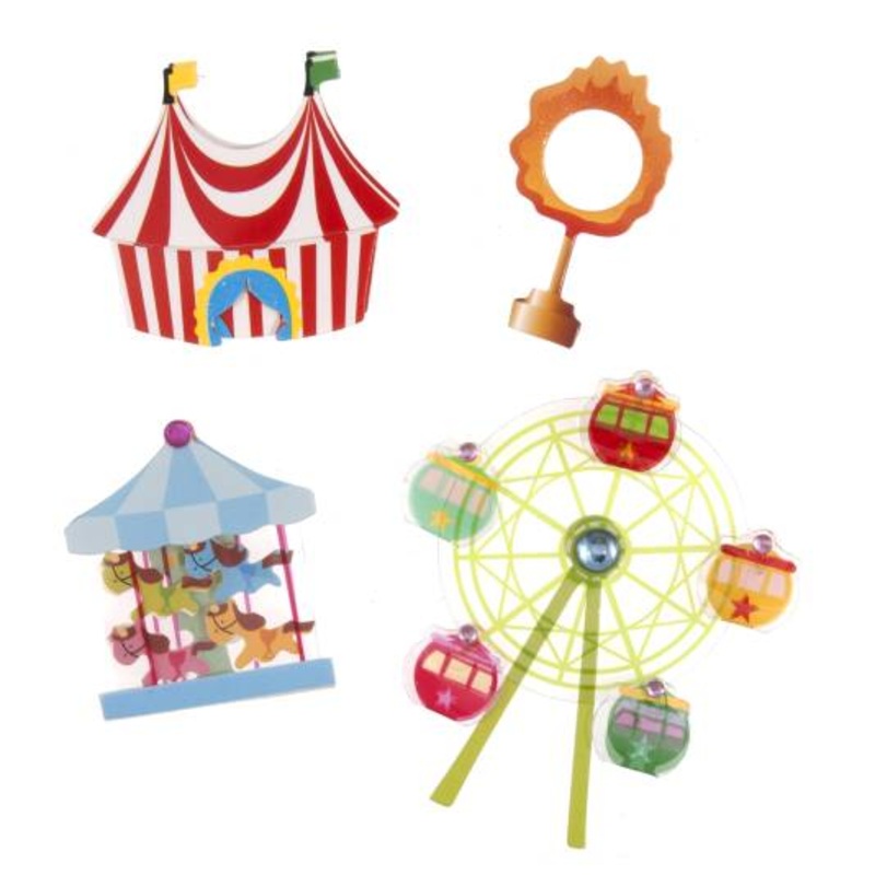 Craft Embellishments Stickers, Circus / Fair Ground