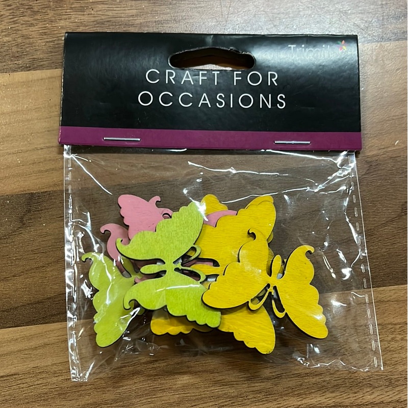 Craft Embellishments, Summer Butterflies,  Pack of 8