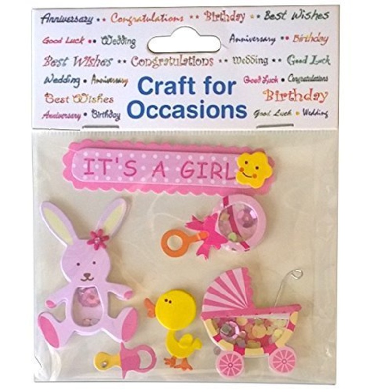 It’s A Girl – Sticky Motifs Perfect for Card crafts