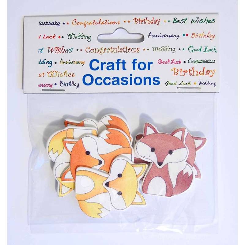 Pack of 6 Craft Foxes