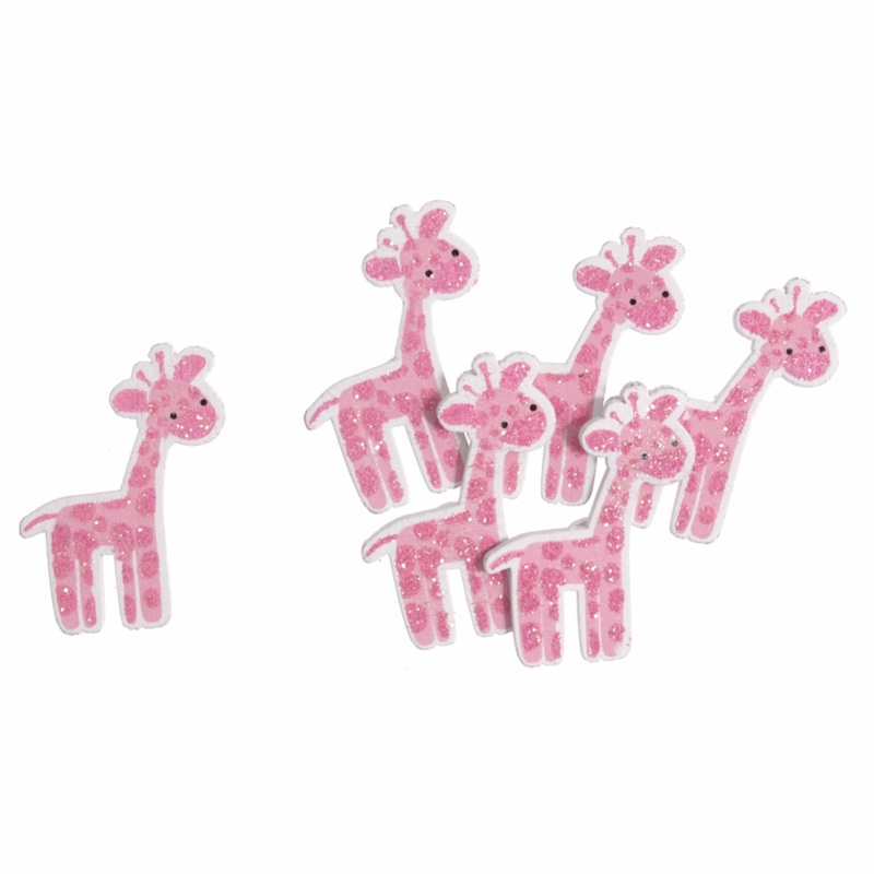Pack of 6 Pink Baby Giraffe – Self Adhesive