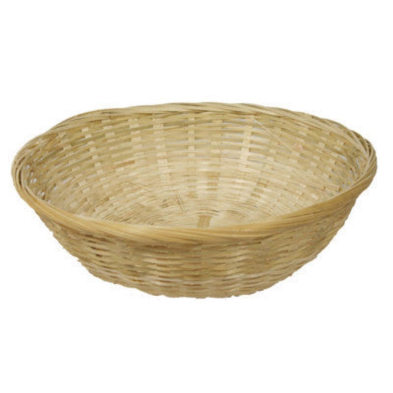 Single 12 Round Wicker Basket