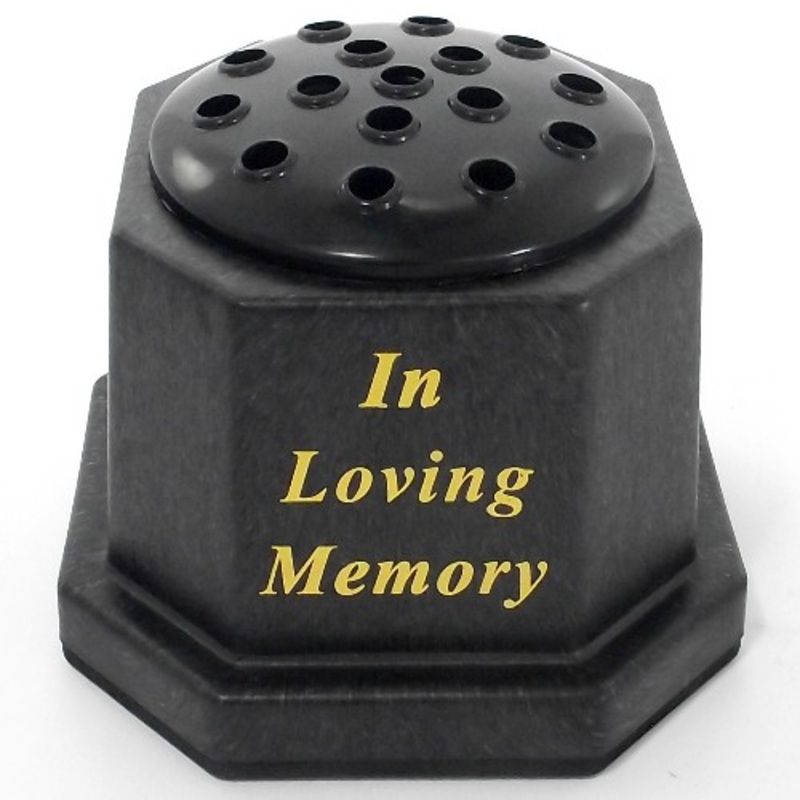 Black In Loving Memory Memorial Pot