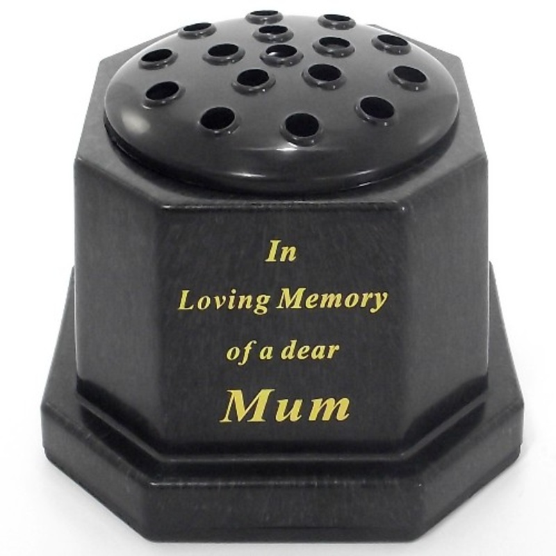 Black In Loving Memory Memorial Pot – Mum
