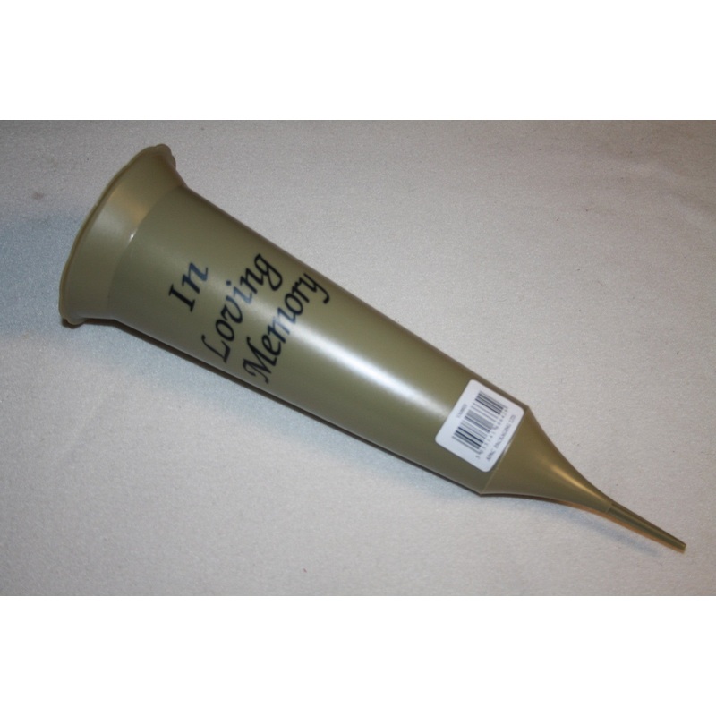 Gold In Loving Memory Spiked Grave vase