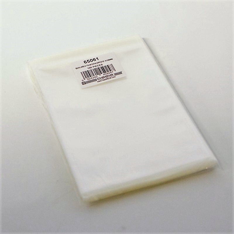 Florist Clear Film Envelopes Sealable 9.5 x 13cm 65061 discontinued
