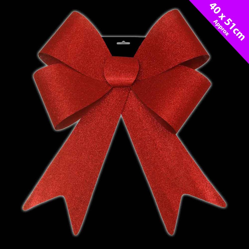 Giant Red Glitter Bow – 42 x 48cm