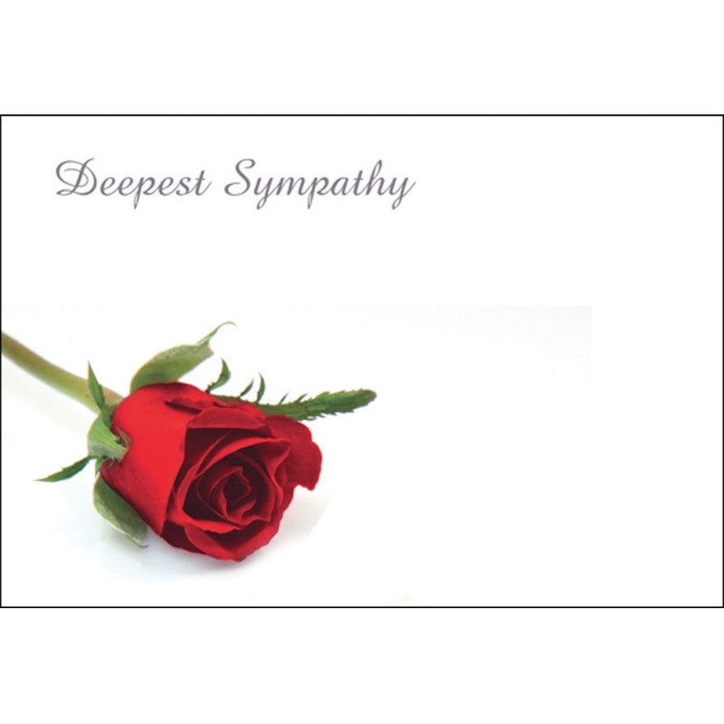 Pack of 50 Florist Cards – Deepest Sympathy