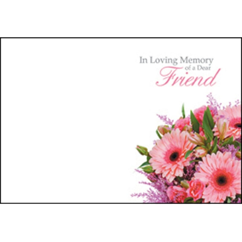 Pack of 50 Florist Cards – In Loving Memory Of A Dear Friend 60-00182