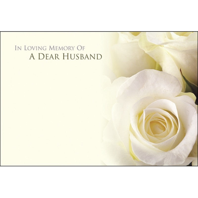 Pack of 50 Florist Cards – In Loving Memory Of A Dear  Husband 60-00085