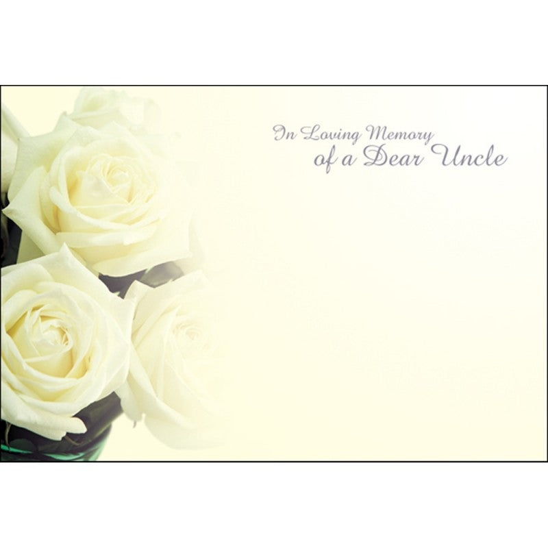 Pack of 50 Florist Cards – In Loving Memory Of A Dear  Uncle 68568