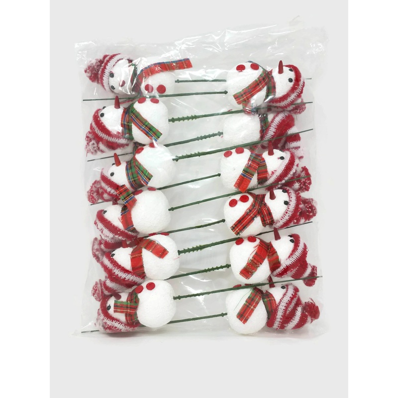 Snowman & Knitted Hat Pick x 12 451666