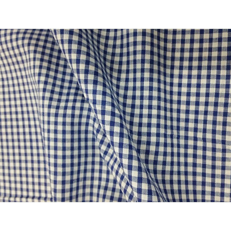 1 metre Gingham 1/8 Check Polycotton Fabric x 112cm – Royal
