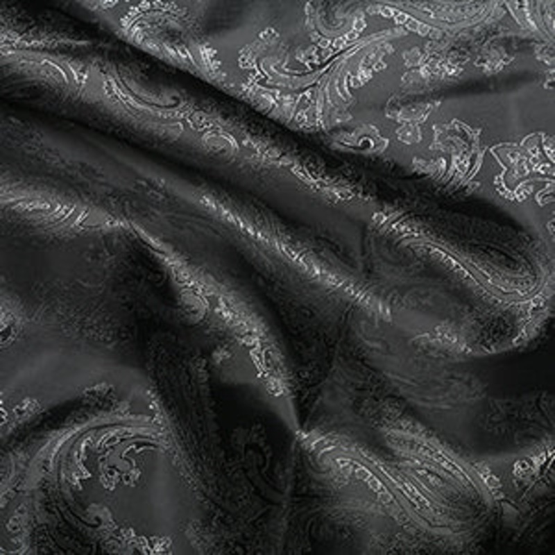 1 metre Paisley Jacquard Lining – Grey