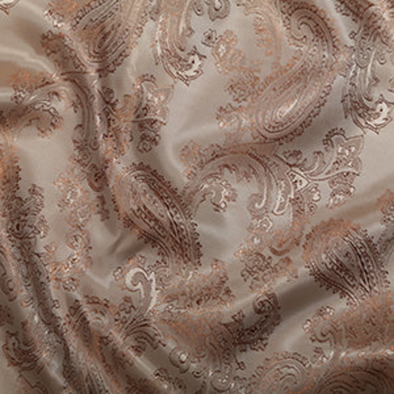 1M Paisley Jacquard Lining – Beige
