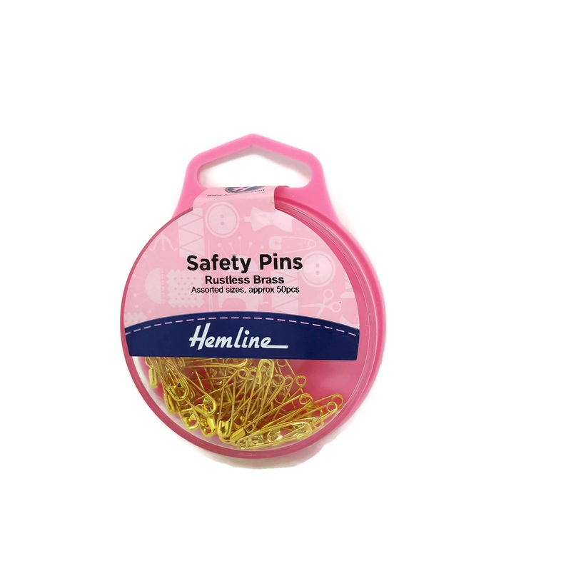 Assorted Rustless Brass Safety Pins – 50pcs