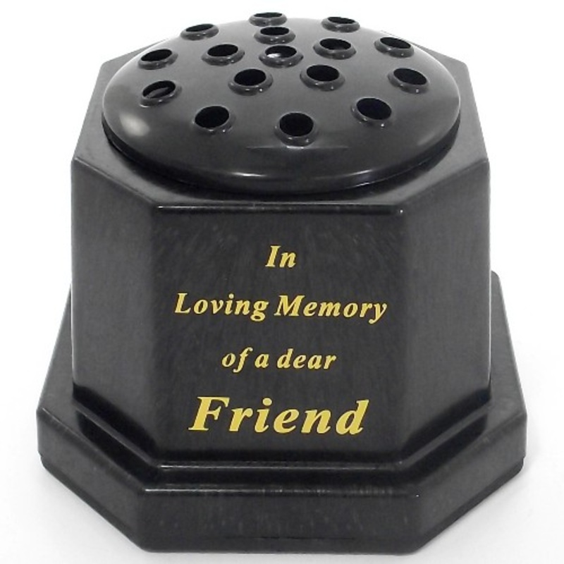 Black In Loving Memory Friend Memorial Pot