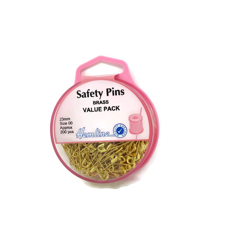 Brass Safety Pins Value Pack x 23mm – 200pcs