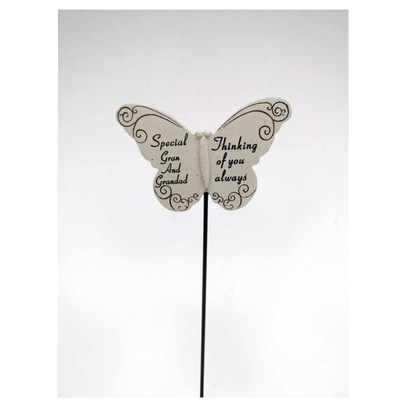 Butterfly Memorial Stick – Special Gran and Grandad DF13264