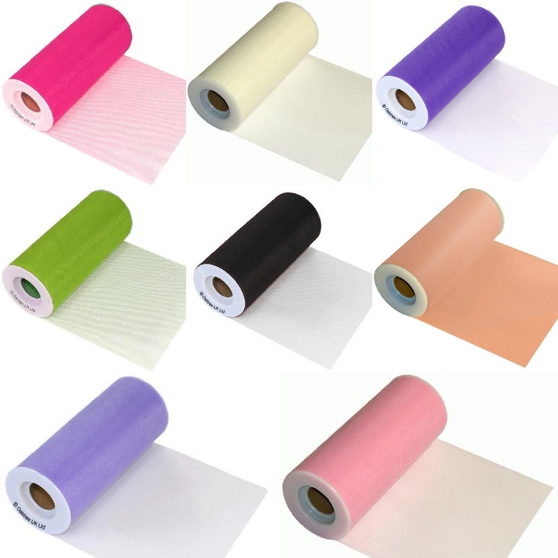 Tulle Finesse Roll – 6x 25 yards – Choice of Colour