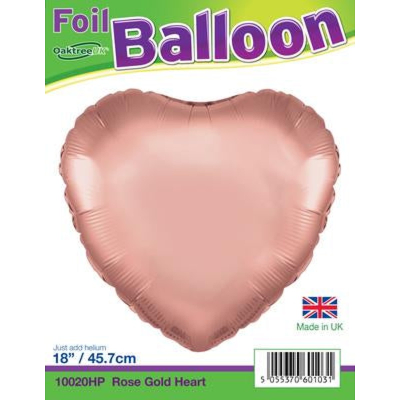 18 Rose Gold heart Foil Helium Balloon