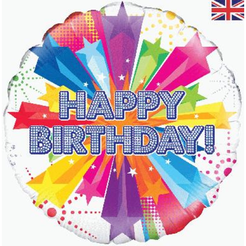 18 Round Foil Balloon – Happy Birthday