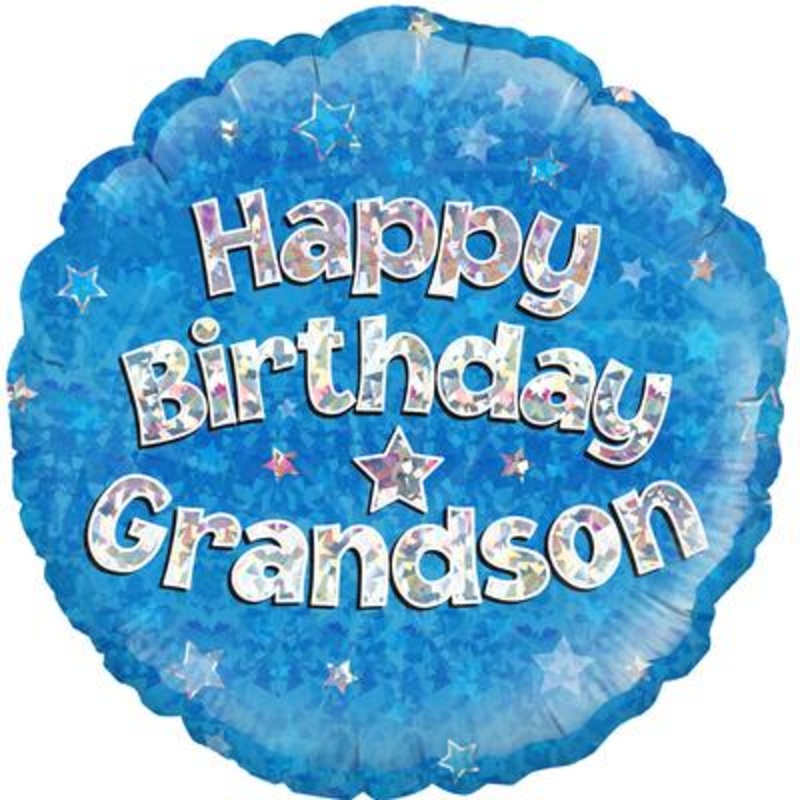 18 Round Foil Balloon – Happy Birthday Grandson