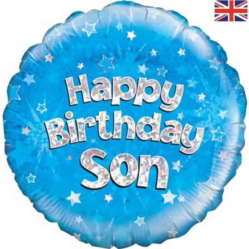 18 Round Foil Balloon – Happy Birthday Son