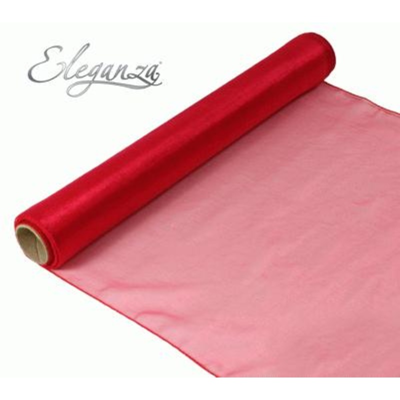 40cm x 9m Woven Edge Organza – Deep Cerise