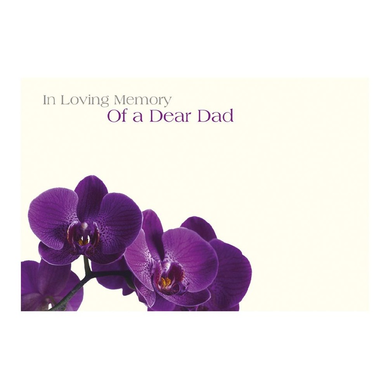 50 Florist Cards ILM Dear Dad – Purple Orchid 60-00084