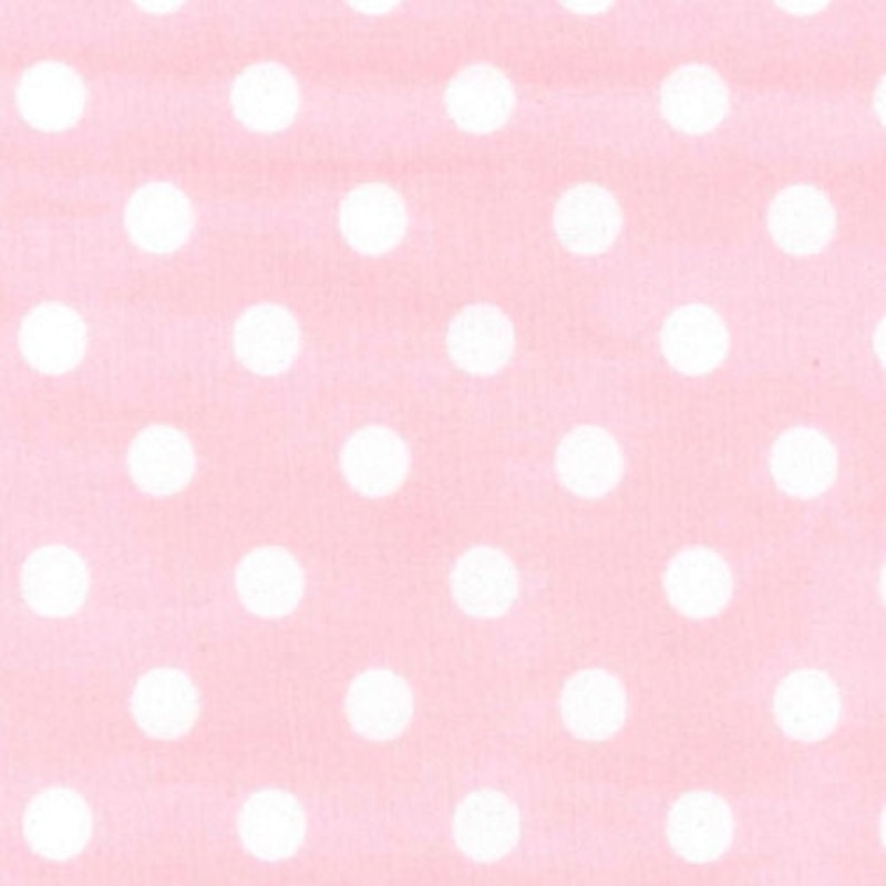 100% Cotton Poplin Fabric baby Pink – 7mm Polka Dot – 112cm wide – till code bp78