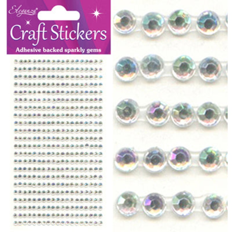 3mm Iridescent Craft Stickers 418pcs