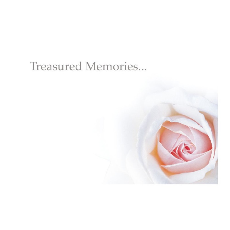 50 Florist Cards – Treasured Memories with Pale Pink Rose