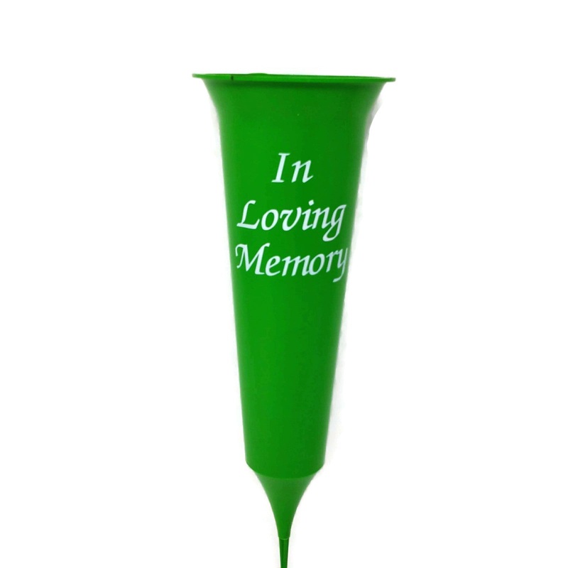 Grave Vase Spike – In Loving Memory – Green